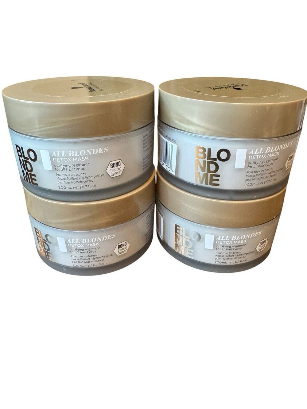 Lot of 4Schwarzkopf Professional BlondMe All Blondes Purifying Detox Mask 200ml
